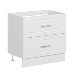 Alvinka Mutfak Modül Mbr_C Alt 2Ç 90Cm Evye Dolap Beyaz Beyaz Mdf