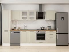 Alvinka 315X210 Cm Klasik Mebran Mutfak Dolabı Mb-E90B45S60-3 Mebran | Kumtaşı - Mdf