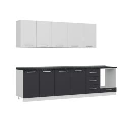 Minar 300 Cm Mutfak Dolabı Beyaz Antrasit 300-A4