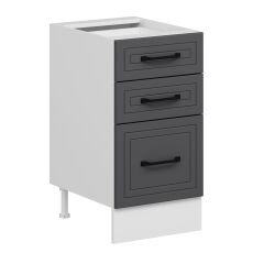 Alvinka Mutfak Modül Mbr_A Alt 3Ç1B2K 45Cm Dolap Beyaz Antrasit