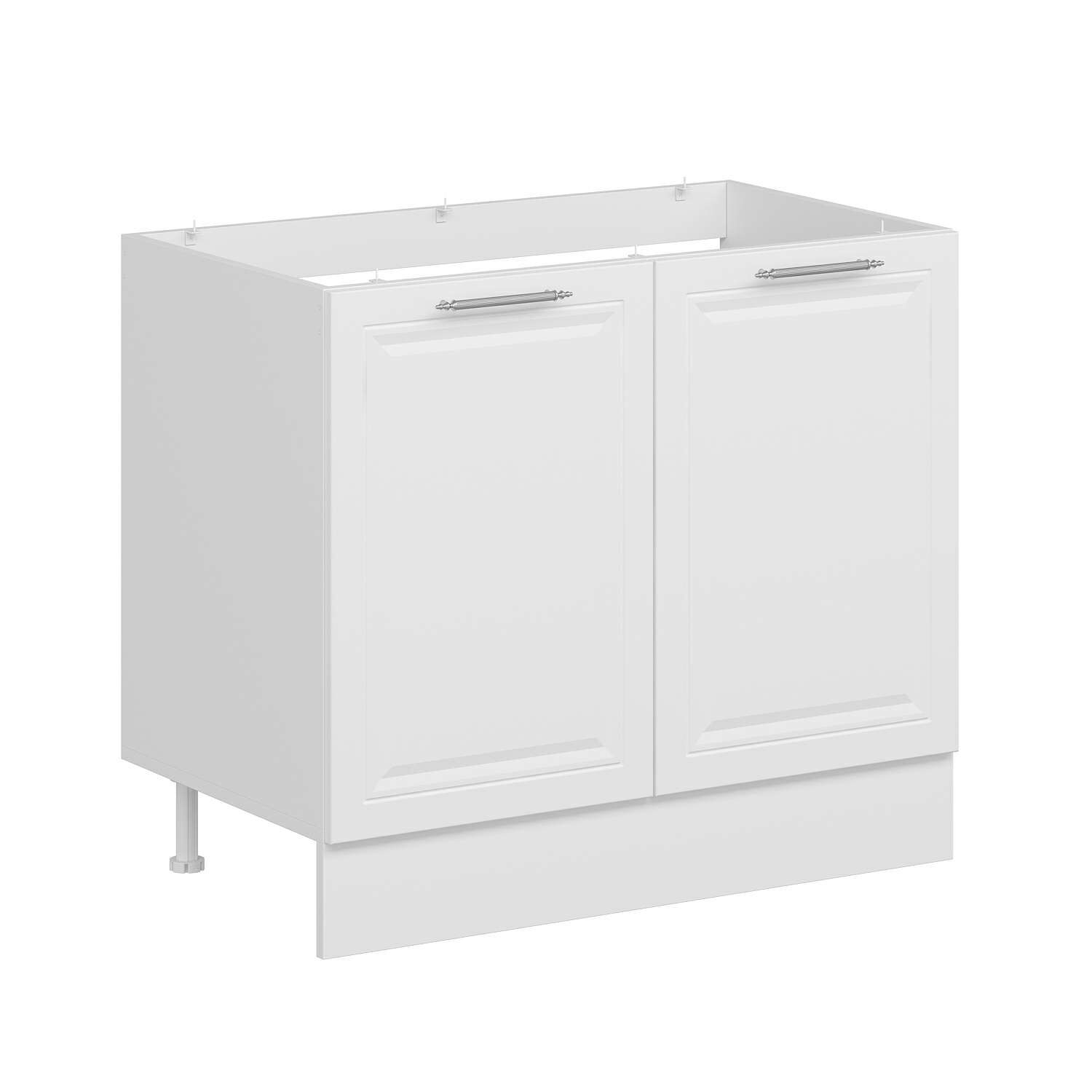 Alvinka Mutfak Modül Mbr_C Alt 2K 100Cm Evye Dolap Beyaz Beyaz Suntalam