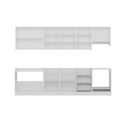 Minar 300 Cm Mutfak Dolabı Beyaz Antrasit 300-A6