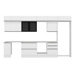 Alvinka 390X240 Cm High Gloss Mutfak Dolabı Mb-E90S40S60-3