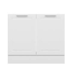 Alvinka Mutfak Modül Mbr_C Alt 2K 100Cm Evye Dolap Beyaz Beyaz Mdf