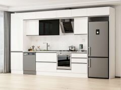 Alvinka 400X240 Cm High Gloss Mutfak Dolabı Mbb-E80B60S60-3 High Gloss | Beyaz - Suntalam