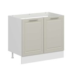 Alvinka Mutfak Modül Mbr_C Alt 2K 100Cm Evye Dolap Beyaz Kumtaşı Suntalam