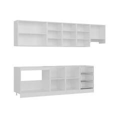 Minar 300 Cm Mutfak Dolabı Beyaz Antrasit 300-A8