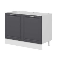 Alvinka Mutfak Modül Mbr_C Alt 2K 120Cm Evye Dolap Beyaz Antrasit Suntalam