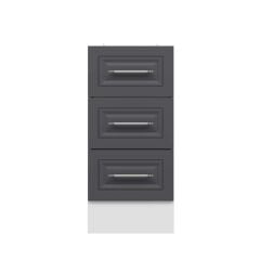 Alvinka Mutfak Modül Mbr_C Alt 3Ç 40Cm Dolap Beyaz Antrasit