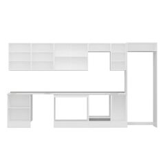 Alvinka 380X222 Cm High Gloss Mutfak Dolabı Mb-E80S60S40-2 High Gloss | Antrasit - Mdf