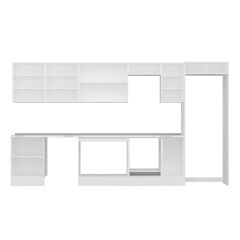 Alvinka 380X222 Cm High Gloss Mutfak Dolabı Mb-E80S60S40-3 High Gloss | Beyaz - Suntalam