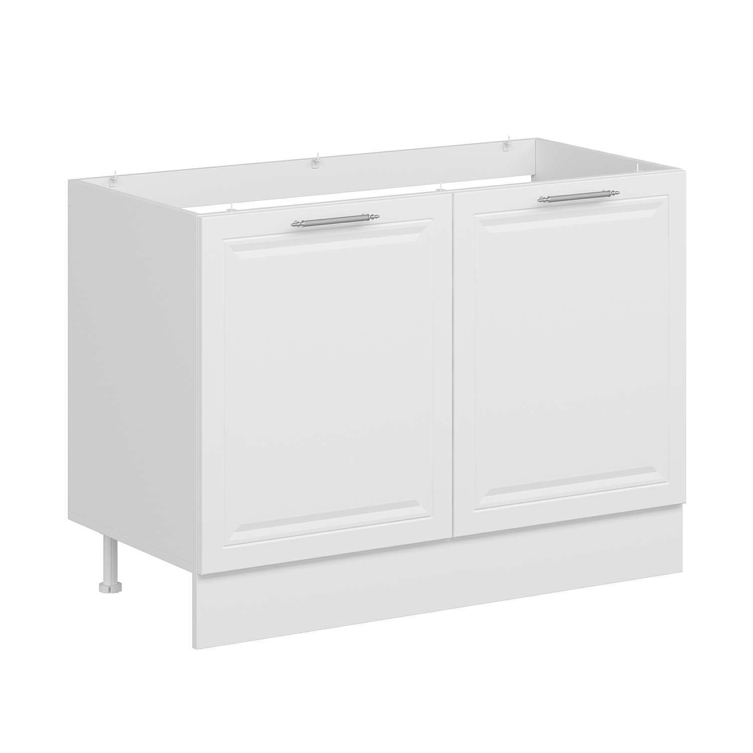 Alvinka Mutfak Modül Mbr_C Alt 2K 120Cm Evye Dolap Beyaz Beyaz Suntalam