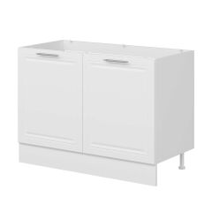 Alvinka Mutfak Modül Mbr_C Alt 2K 120Cm Evye Dolap Beyaz Beyaz Suntalam