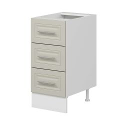 Alvinka Mutfak Modül Mbr_C Alt 3Ç 40Cm Dolap Beyaz Kumtaşı