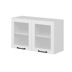 Alvinka Mutfak Modül Mbr_A Üst 2Dk1R 100-H60Cm Dolap Cam Beyaz Beyaz Mdf