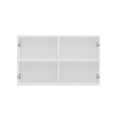 Alvinka Mutfak Modül Mbr_A Üst 2Dk1R 100-H60Cm Dolap Cam Beyaz Beyaz Mdf