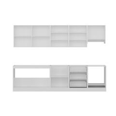 Minar 300 Cm Mutfak Dolabı Beyaz Antrasit 300-A12