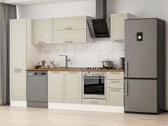 Alvinka 300X210 Cm Klasik Mebran Mutfak Dolabı Mb-E90B50S40-2 Mebran | Kumtaşı - Mdf