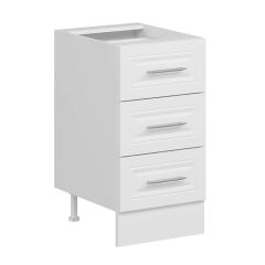 Alvinka Mutfak Modül Mbr_C Alt 3Ç 45Cm Dolap Beyaz Beyaz