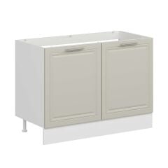 Alvinka Mutfak Modül Mbr_C Alt 2K 120Cm Evye Dolap Beyaz Kumtaşı Mdf