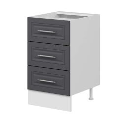 Alvinka Mutfak Modül Mbr_C Alt 3Ç 50Cm Dolap Beyaz Antrasit