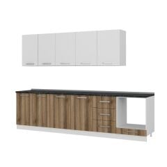 Minar 300 Cm Mutfak Dolabı Beyaz Dore 300-D4