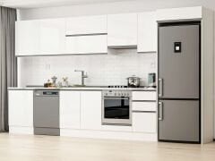 Alvinka 385X222 Cm High Gloss Mutfak Dolabı Mb-E80S60S45-1 High Gloss | Beyaz - Mdf