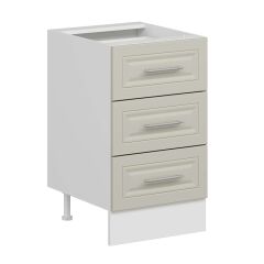 Alvinka Mutfak Modül Mbr_C Alt 3Ç 50Cm Dolap Beyaz Kumtaşı