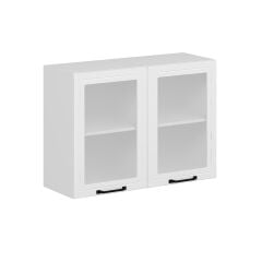 Alvinka Mutfak Modül Mbr_A Üst 2Dk1R 100-H72Cm Dolap Cam Beyaz Beyaz Mdf