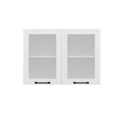 Alvinka Mutfak Modül Mbr_A Üst 2Dk1R 100-H72Cm Dolap Cam Beyaz Beyaz Mdf