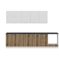 Minar 300 Cm Mutfak Dolabı Beyaz Dore 300-D7