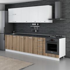 Minar 300 Cm Mutfak Dolabı Beyaz Dore 300-D7