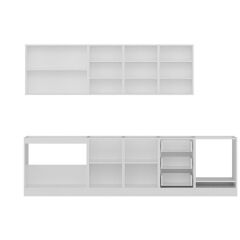 Minar 300 Cm Mutfak Dolabı Beyaz Dore 300-D7