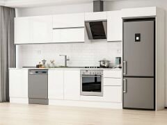 Alvinka 385X222 Cm High Gloss Mutfak Dolabı Mb-E80S60S45-2 High Gloss | Beyaz - Suntalam