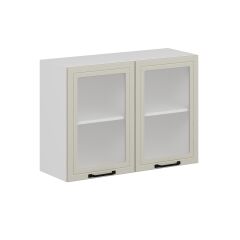 Alvinka Mutfak Modül Mbr_A Üst 2Dk1R 100-H72Cm Dolap Cam Beyaz Kumtaşı Mdf