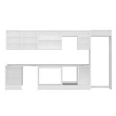 Alvinka 385X222 Cm High Gloss Mutfak Dolabı Mb-E80S60S45-2 High Gloss | Beyaz - Mdf