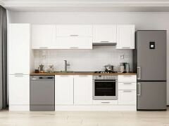 Alvinka 305X210 Cm Klasik Mebran Mutfak Dolabı Mb-E90B50S45-1 Mebran | Beyaz - Suntalam