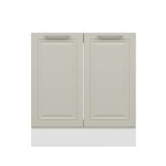 Alvinka Mutfak Modül Mbr_C Alt 2K 80Cm Evye Dolap Beyaz Kumtaşı Mdf