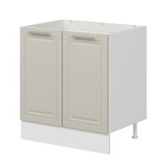 Alvinka Mutfak Modül Mbr_C Alt 2K 80Cm Evye Dolap Beyaz Kumtaşı Mdf