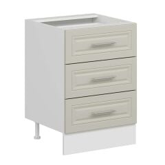 Alvinka Mutfak Modül Mbr_C Alt 3Ç  60Cm Dolap Beyaz Kumtaşı