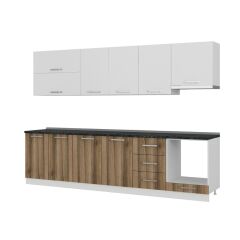 Minar 300 Cm Mutfak Dolabı Beyaz Dore 300-D9