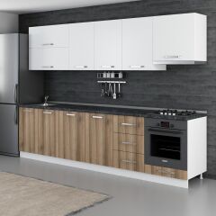 Minar 300 Cm Mutfak Dolabı Beyaz Dore 300-D9