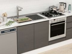 Alvinka 385X222 Cm High Gloss Mutfak Dolabı Mb-E80S60S45-2 High Gloss | Antrasit - Suntalam