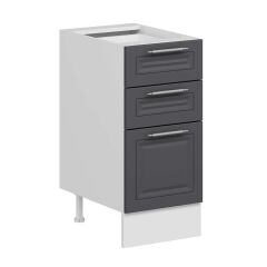 Alvinka Mutfak Modül Mbr_C Alt 3Ç1B2K 40Cm Dolap Beyaz Antrasit