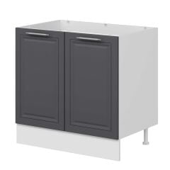 Alvinka Mutfak Modül Mbr_C Alt 2K 90Cm Evye Dolap Beyaz Antrasit Mdf