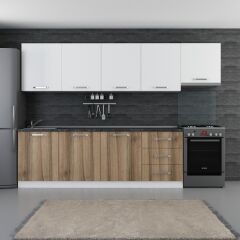 Minar 300 Cm Mutfak Dolabı Beyaz Dore 300-D11