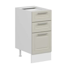 Alvinka Mutfak Modül Mbr_C Alt 3Ç1B2K 40Cm Dolap Beyaz Kumtaşı