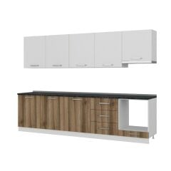 Minar 300 Cm Mutfak Dolabı Beyaz Dore 300-D12