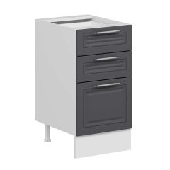 Alvinka Mutfak Modül Mbr_C Alt 3Ç1B2K 45Cm Dolap Beyaz Antrasit