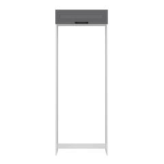 Alvinka Mutfak Modül Mbr_A 80-H222Cm Buzdolabı Beyaz Antrasit